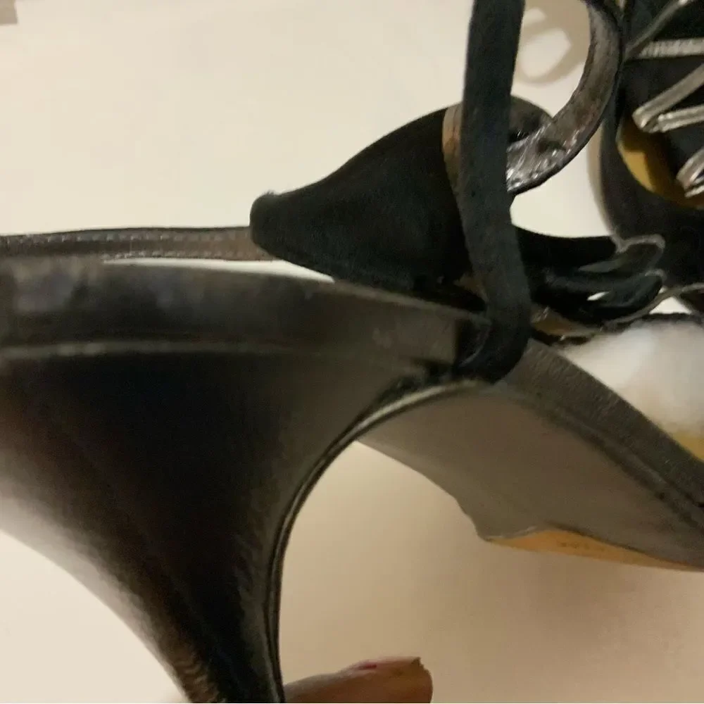 Maxx Studio Shoe heels black sliver size 8.5M